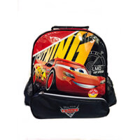 Balo cho bé trai mầm non Car 3 McQueen 95 đen đỏ.