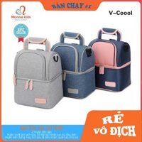 Balo cho mẹ bỉm sữa V-Coool giữ nhiệt đa năng, túi xách đựng đồ sơ sinh cho bé - Monnie Kids