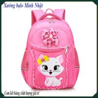 Balo cho trẻ em đi học lớp 1 đến lớp 4 in hình mèo hoa đáng yêu thời trang hàn quốc. Balo đi học cho bé gái tiểu học