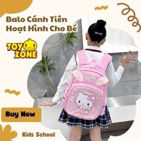 Balo Chống Gù Cho Bé Cao Cấp Hình Kuromi, Hello Kitty - Cặp Chống Gù Cho Bé Tiểu Học, Chất Bền, Nhẹ, Chống Thấm Nước