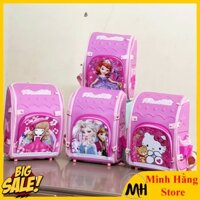 Balo chống gù cho bé gái tiểu học từ lớp 1 đến lớp 4, cặp sách chống thấm hình công chúa