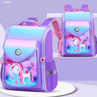 Balo chống gù cho bé tiểu học, mầm non  Cặp đi học nữ, Balo đi học cấp 1 Hình Kỳ lân 3D