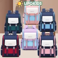 Balo chống gù cho bé trai bé gái tiểu học, lớp 6,7, Cặp sách học sinh tiểu học siêu nhẹ chống thấm nước P019133/2