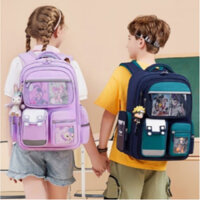 Balo Chống Gù Cho Bé Trai Gái Siêu Nhẹ Chống Nước  Ba lô cấp 1 Cặp Sách Học Sinh Tiểu Học BLHS