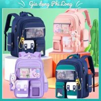 Balo Chống Gù Cho Bé Trai Gái Siêu Nhẹ Chống Nước, Ba lô cấp 1, Cặp Sách Học Sinh Tiểu Học