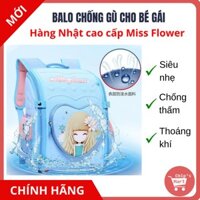 Balo chống gù của Nhật cho bé gái học tiểu học – Cặp chống gù siêu nhẹ Miss Flower - Loại Cao Cấp – Giao màu ngẫu nhiên