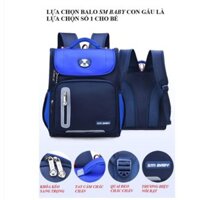 balo chống gù dáng hộp, balo cho học sinh tiểu học có phát quang bảo vệ cao cấp