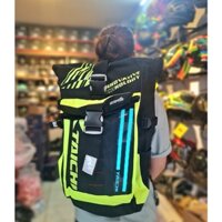 Balo Chống Nước Taichi RSB272 Màu Xanh Dạ Quang Có Đèn Led Đi Đêm 3 Chế Độ