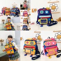Balo cỡ lớn Chống thất lạc hình Robot hoạt hình Thời Trang Mới cho trẻ em