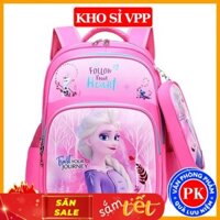 Balo Công Chúa Elsa Cho Bé Gái Đi Học Tiểu Học Cấp 1 (Tặng Hộp Bút) E452