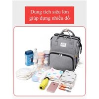 Balo Cũi Hàng Quốc Bỉm Sữa Giữ Nhiệt Đa Năng Kèm Giường, Nôi Nằm Cho Bé - Túi Đựng Đồ Trẻ Em, Chống Thấm Tiện Dụng