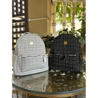 Balo dạ kim tuyến sz40 Trắng -Đen - Hồng đeo đi hok ,đi chs . Mua balo dc tặng quà