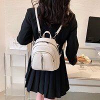 Balo da mềm khóa kéo dọc balo thời trang đi học, đi chơi dạo phố thời trang