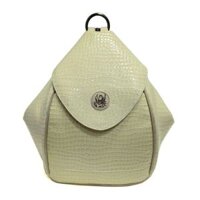 Balo Da Vân Cá Sấu Nữ Đeo 2 Kiểu Kem 26K.35