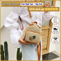 Balo Đan Cói Hình Quả Dứa Xinh Xắn Phong Cách Hàn Quốc Thường Ngày