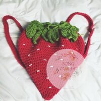 Balo dâu tây len 🧶 xinh cho bé yêu 🍓🍓🍓