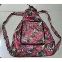 balo đây rút gấp gọn chất lụa hoa hồng cao cấp