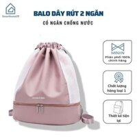 Balo Dây Rút Nam Nữ Đi Biển Tập Gym Có Ngăn Tách Đồ Khô Ướt Nhỏ Gọn Nhẹ Màu Sắc Tươi Mới - Hàng Loại 1 - Chính Hãng MINIIN - Hồng