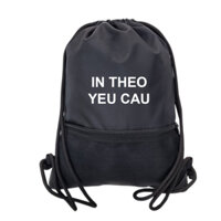 Balo dây rút TROY phối lưới logo họa tiết chữ ký thành viên nhóm nhạc kpop blackpink, chất liệu vải dù chống thấm - IN THEO YC