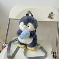 Balo Đi Chơi Gấu Bông Hình Chim Cánh Cụt Dễ Thương