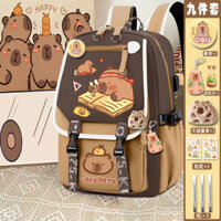 Balo đi học balo CAPYBARA, Cặp đi học nam nữ nhiều ngăn chống nước, Cặp sách học sinh cấp 2,3 hot 2024 ulzzang