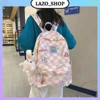 Balo Đi Học Caro nổi Bật,Cặp Học Sinh Thời Trang
