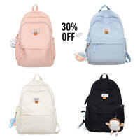 Balo đi học Cute Ulzzang Hàn Quốc trơn basic nam nữ cặp sách đi chơi du lịch thời trang Unisex