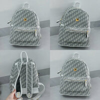 Balo đi học, đi làm chữ RO xám xi măng bản quai to size 40 đựng vừa a4 giáo án rộng dãi tiện dụng