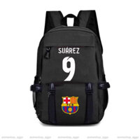 Balo đi học In Logo Real Madrid Barcelona Paris, balo Messi, Ronaldo, Neymar JR, Suárez mẫu mới bền đẹp