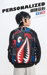 Balo Đi Học Nam Nữ, Cặp Học Sinh Cấp 2,3 Phối Màu Thời Thượng, Balo Laptop thời trang nhiều ngăn để đồ Chống Nước, Chống Sốc