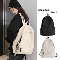 Balo đi học nam nữ Ulzzang Hàn Quốc trơn basic balo nam nữ V2 cặp sách đi chơi du lịch thời trang Unisex ETER BAG