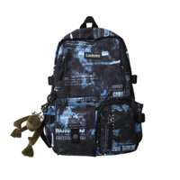 Balo đi học nữ cấp 2 Hàn Quốc loại rộng 43x12x22CM VMC20292 màu xanh đen