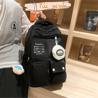 Balo đi học nữ nhiều ngăn thời trang hàn quốc xinh xắn ví nhỏ bên ngoài chất liệu vải dù chống thấm nước TVBL115B