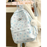 Balo đi học nữ thời trang hàn quốc size mini nhỏ gọn họa tiết bông hoa chất liệu vải dù chống thấm nước TVBL160