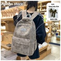 Balo đi học nữ vải dù cao cấp, balo thời trang đi học hình gấu, đi làm chất vải dù cao cấp vừa laptop 15.6inch