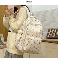 Balo đi học thời trang nữ họa tiết hoa nhí Zmin, đựng vừa laptop 14inch, A4 - Z133