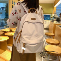 Balo đi học ulzzang Hàn Quốc Basic ba lô cho nam nữ học sinh cặp vải mềm mịn đơn giản giá rẻ-B11