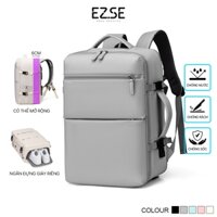 Balo du lịch cao cấp chống nước chống sốc laptop EAZY BLA11 có ngăn đựng giày , Balo laptop nữ thời trang
