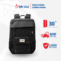 Balo du lịch Mr Vui BLDL 987, cặp thời trang nam nữ unisex phong cách basic màu đen đi chơi, đi làm