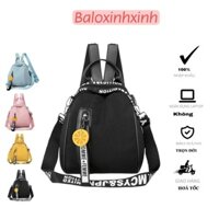 Balo dù mini phối móc khóa cam, đi chơi, có chống nước, size 27x17x28 mã BLXX MK cam