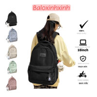 Balo dù trơn đơn giản cho học sinh, ba lo đi học, cặp sách cấp 2, 3, sinh viên, đi du lịch đựng vừa laptop BLXX01