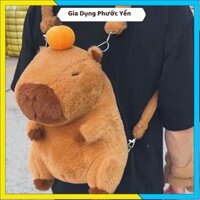 Balo Gấu Bông Capybara Chuột Nâu Dễ Thương