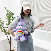 Balo Gấu bông Cầu Vồng Carebears - Rosé BP đeo size lớn siêu dễ thương