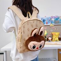 Balo gấu bông mini Labubu macaron có tai dễ thương cute vải cao cấp chống nước đi chơi du lịch 0225
