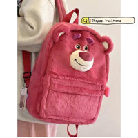 Balo gấu dâu Lotso Disney chính hãng size lớn đi học đi chơi - Ba lô gấu dâu cute / cặp đi học cho bé Vani Home
