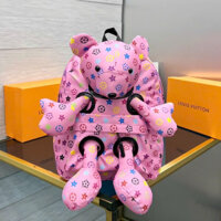 Balô Gấu hồng hình hoạ tiết siêu dễ thương