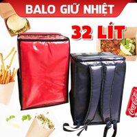 Balo Giữ Nhiệt Giao Hàng 32L - Túi Shipper Giao Đồ Ăn - Túi Giao Trà Sữa( 18 đến 24 ly) (Kích thước: R25 x D31 x C44cm)