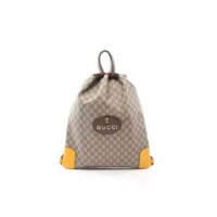 Balo GUCCI GG Supreme knapsack rucksack PVC leather beige multicolor 38379AC21E1B16GS