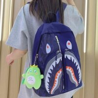 Balo hai vai dễ thương xấu xí ngộ nghĩnh thiết kế nữ Ba lô cá mập sành điệu dung tích lớn cặp sách học sinh cấp 2 cấp 3