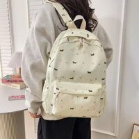 Balo hình cún nơ hoa nhí, dung tích lớn đựng được laptop